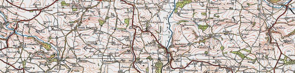Old map of Leburnick in 1919