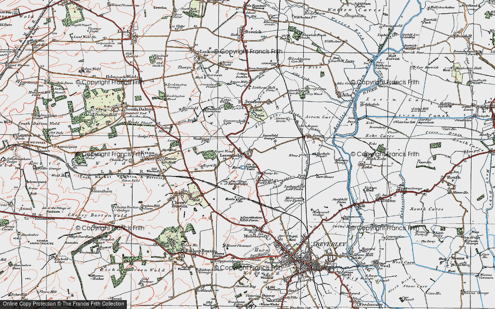 Old Map of Leconfield, 1924 in 1924