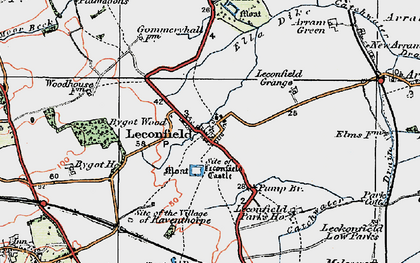 Old map of Leconfield in 1924