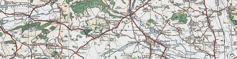 Old map of Ledicot in 1920