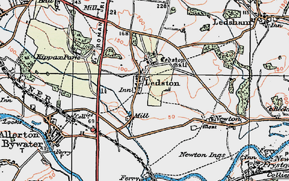 Old map of Ledston in 1925
