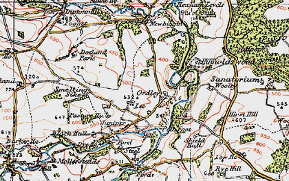 Old map of Linnels in 1925