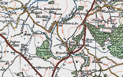 Old map of Bridleway Gate in 1921