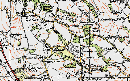 Old map of Lee Clump in 1919