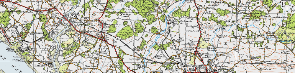 Old map of Lee Ground in 1919