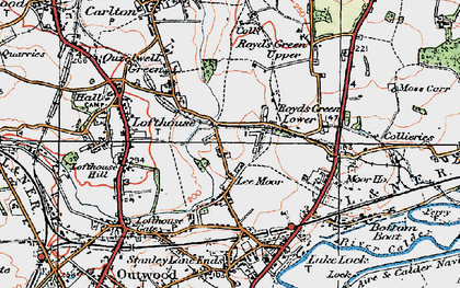 Old map of Lee Moor in 1925