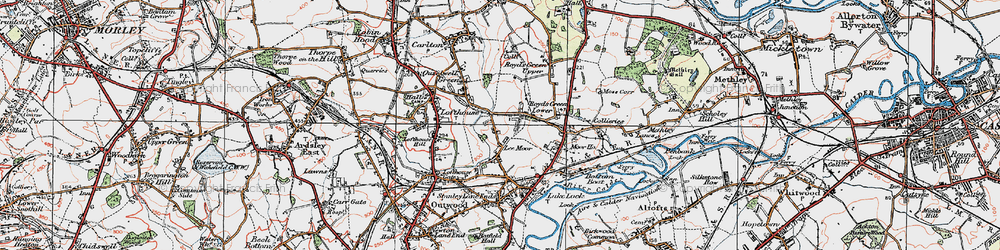 Old map of Lee Moor in 1925