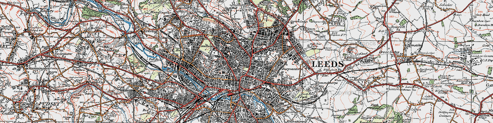 Old map of Leeds in 1925