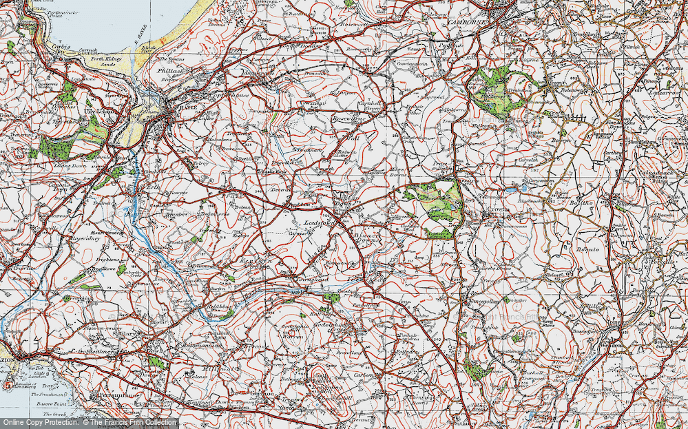 Old Map of Leedstown, 1919 in 1919