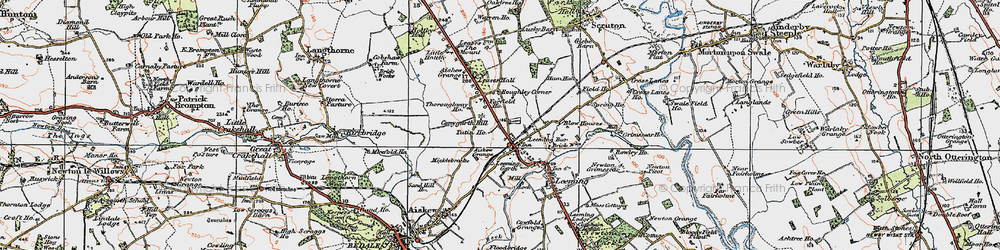 Old map of Leeming Bar in 1925