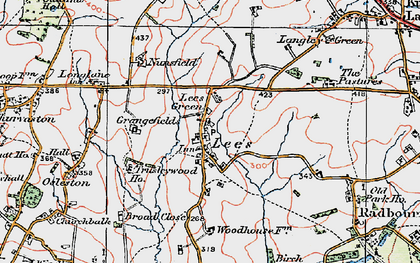Old map of Lees in 1921
