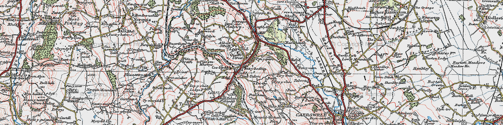 Old map of Leeswood in 1924