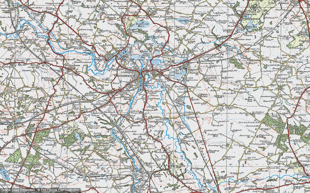 Old Map of Leftwich, 1923 in 1923