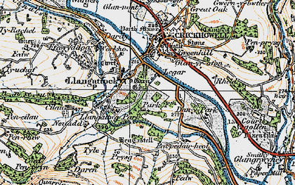 Old map of Legar in 1919