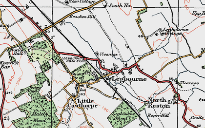 Old map of Legbourne in 1923
