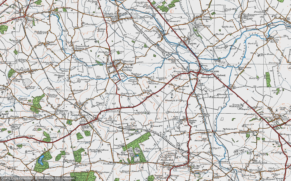 Old Map of Leigh, 1919 in 1919
