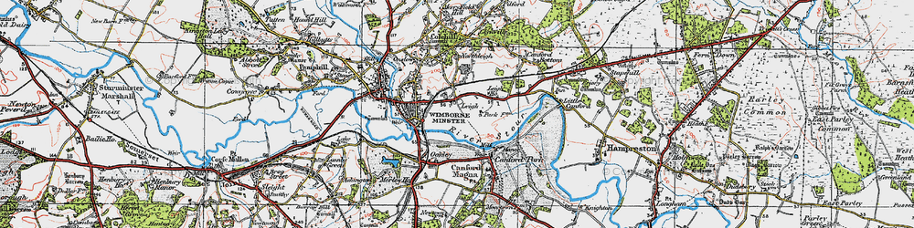 Old map of Leigh in 1919