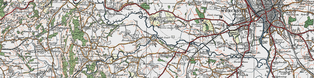 Old map of Tithe Barn in 1920