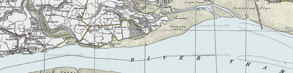 Old map of Leigh Beck in 1921