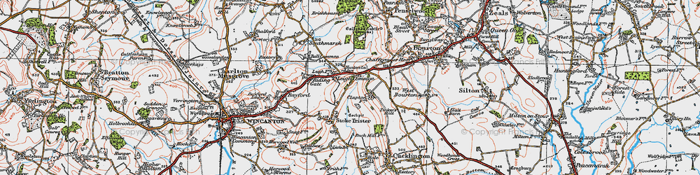 Old map of Leigh Common in 1919