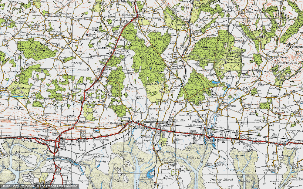 Old Map of Leigh Park, 1919 in 1919