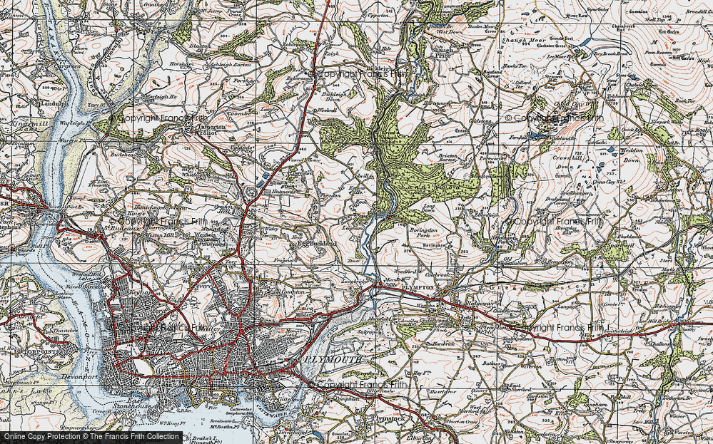 Old Map of Leigham, 1919 in 1919