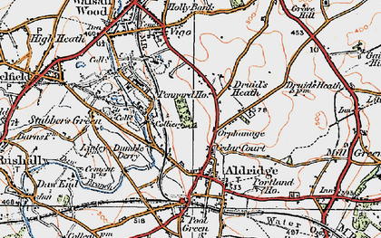 Old map of Leighswood in 1921