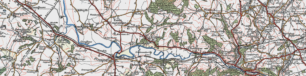 Old map of Leechmeadow Cott in 1921
