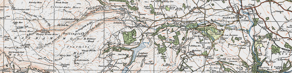 Old map of Leighton in 1925