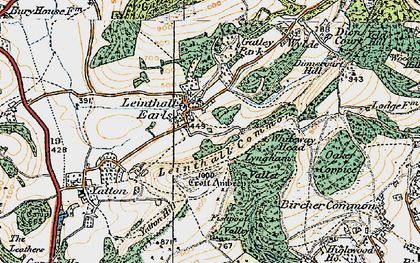 Old map of Whiteway Head in 1920