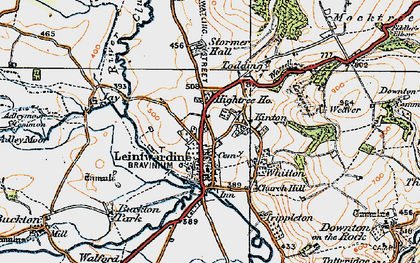Old map of Leintwardine in 1920