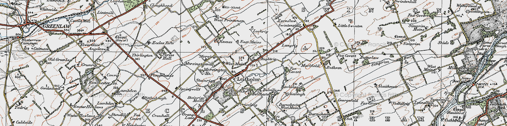Old map of Langrig in 1926