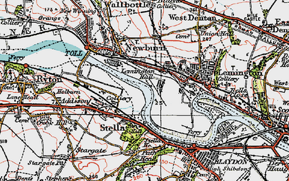 Old map of Lemington in 1925