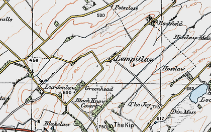 Old map of Black Knowe Covert in 1926