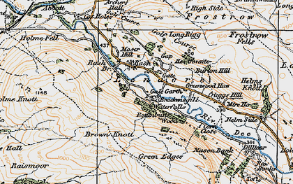 Old map of Burton Hill in 1925