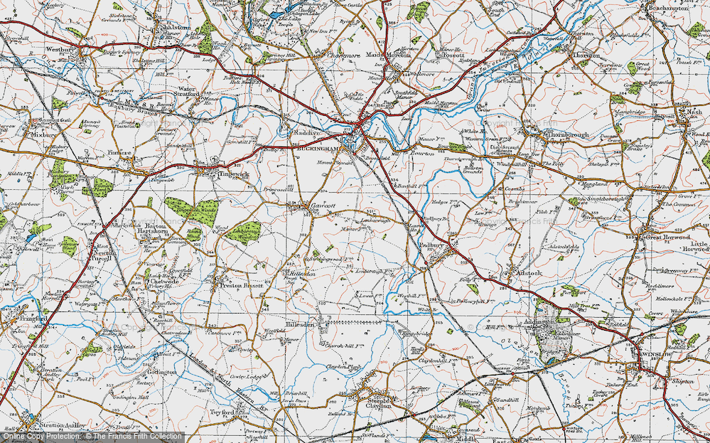 Old Map of Lenborough, 1919 in 1919