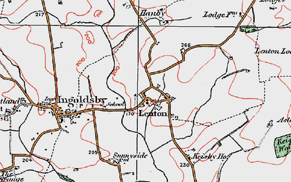 Old map of Lenton in 1922