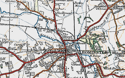 Old map of Leominster in 1920