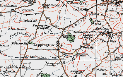 Old map of Acklam Wood in 1924