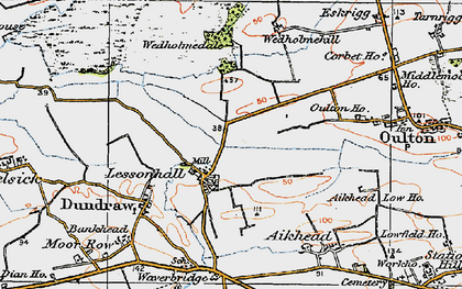 Old map of Lessonhall in 1925