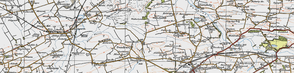 Old map of Lessonhall in 1925