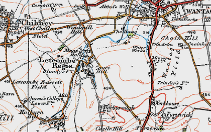 Old map of Letcombe Regis in 1919