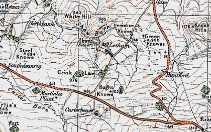 Old map of Butter Bog in 1926