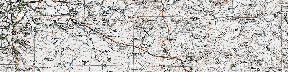 Old map of Whitehill in 1926