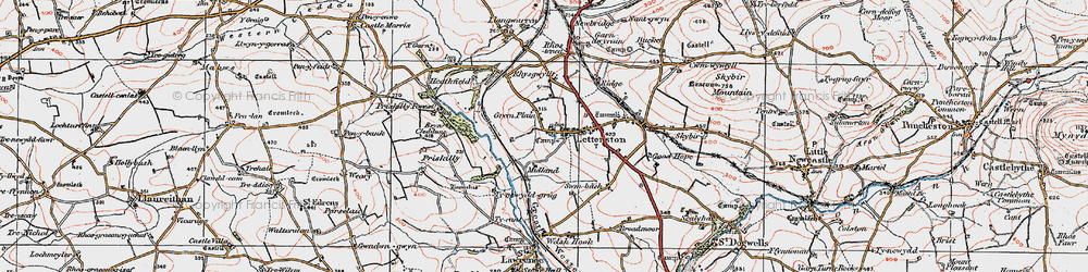 Old map of Ty-cant in 1922