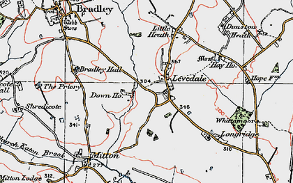Old map of Levedale in 1921