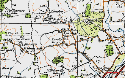 Old map of Level's Green in 1919