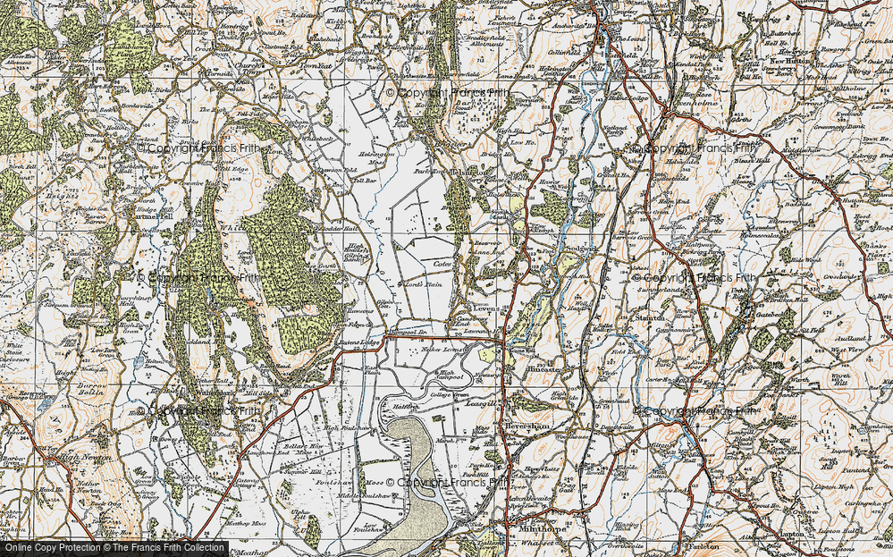 Old Map of Levens, 1925 in 1925