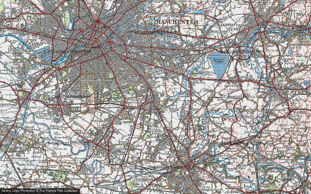 Old Map of Levenshulme, 1924 in 1924
