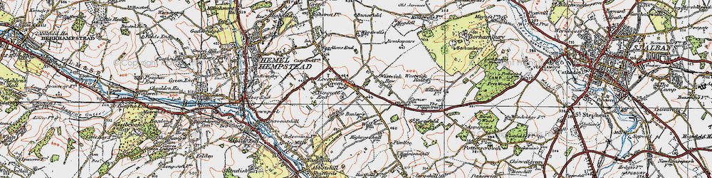 Old map of Leverstock Green in 1920